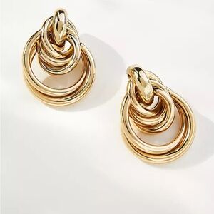 Anthropologie Layered Link Drop Earrings